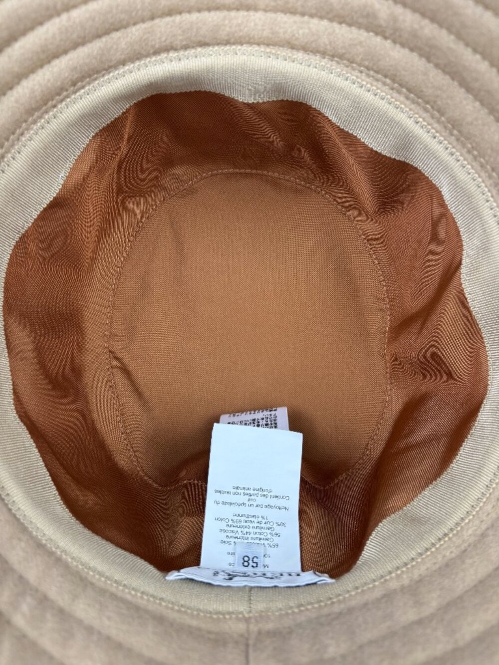 Hermes Cashmere Harper H Sellier Silk Lined Bucket Hat - Picture 8 of 11